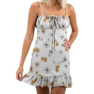 NEW SKYLAR + MADISON daisy jane shift dress with spaghetti straps in gray with w